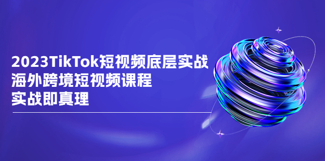 TikTok-短视频底层实战，海外跨境短视频课程，实战即真理-锦宝资源站