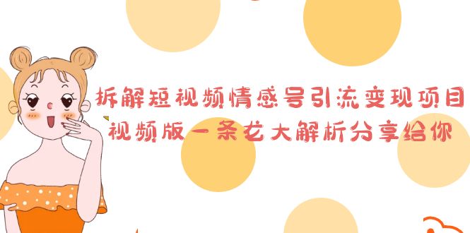 拆解短视频情感号引流变现项目，视频版一条龙大解析分享给你-锦宝资源站