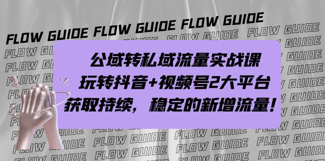 公域转私域流量实战课，玩转抖音+视频号2大平台，获取持续，稳定的新增流量-锦宝资源站