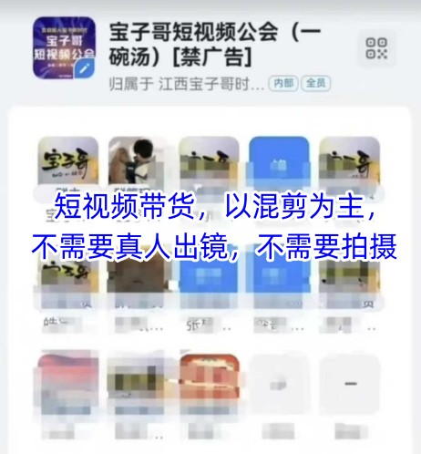 宝子哥头部团队短视频带货，以混剪为主，不需要真人出镜，不需要拍摄【更新8月】-锦宝资源站