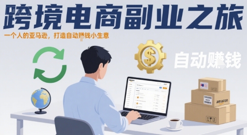 跨境电商副业之旅，一个人的亚马逊，打造自动賺钱小生意-锦宝资源站