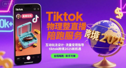 Tiktok物理整蛊直播陪跑服务-tiktok跨境2025-锦宝资源站