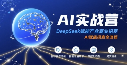 AI实战营：DeepSeek赋能产业商业招商，AI赋能招商全流程-锦宝资源站