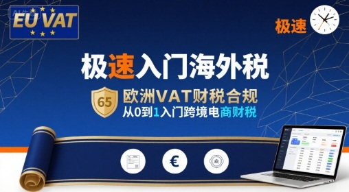 极速入门海外税，欧洲VAT财税合规，从0到1入门跨境电商财税-锦宝资源站