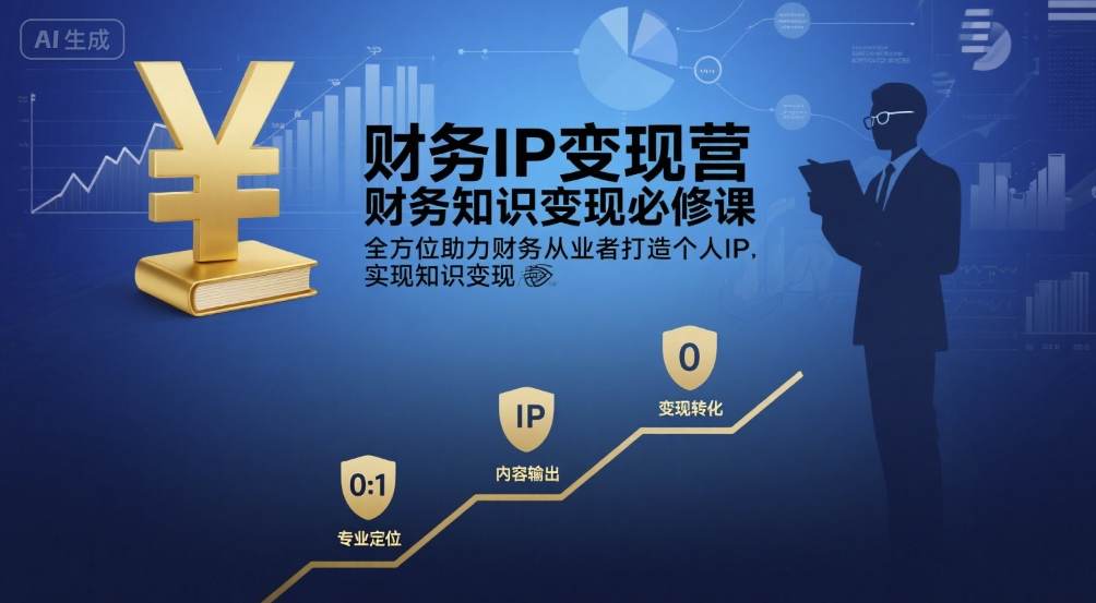 财务IP变现营，财务知识变现必修课，全方位助力财务从业者打造个人IP，实现知识变现-锦宝资源站