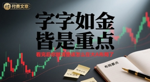 付费文章：字字如金 皆是重点， 看完后 你就清楚该怎么在大A布局了-锦宝资源站