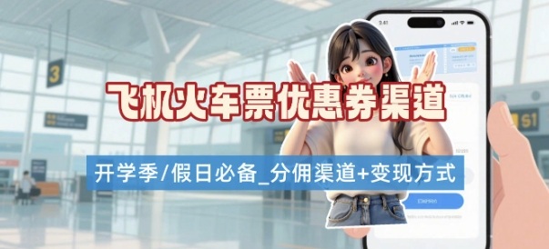 学生党必看！机票火车票优惠券申请渠道 + 项目打法，开学季节日速存-锦宝资源站