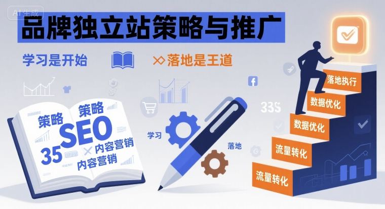 品牌独立站策略与推广，学习是开始，落地是王道-锦宝资源站
