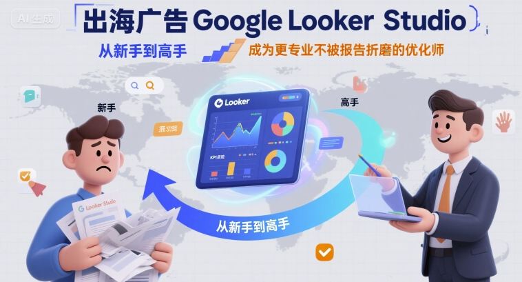 出海广告Google Looker Studio从新手到高手，成为更专业不被报告折磨的优化师-锦宝资源站