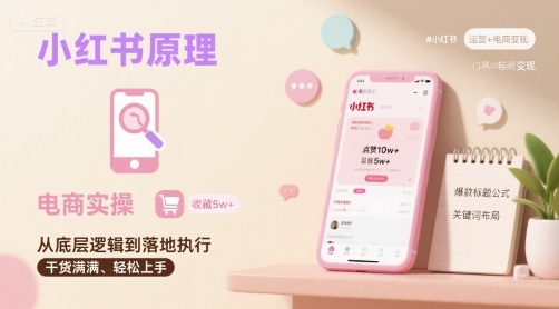 小红书原理以及详细实操流程，小红书电商教程-锦宝资源站