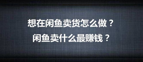 闲鱼卖什么东西最好卖又赚钱？揭秘最有潜力的畅销品！-锦宝资源站