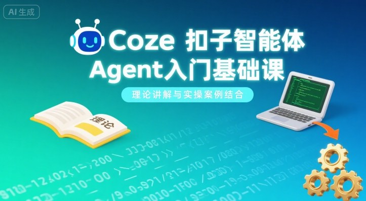 Coze扣子智能体Agent入门基础课，理论讲解与实操案例结合-锦宝资源站