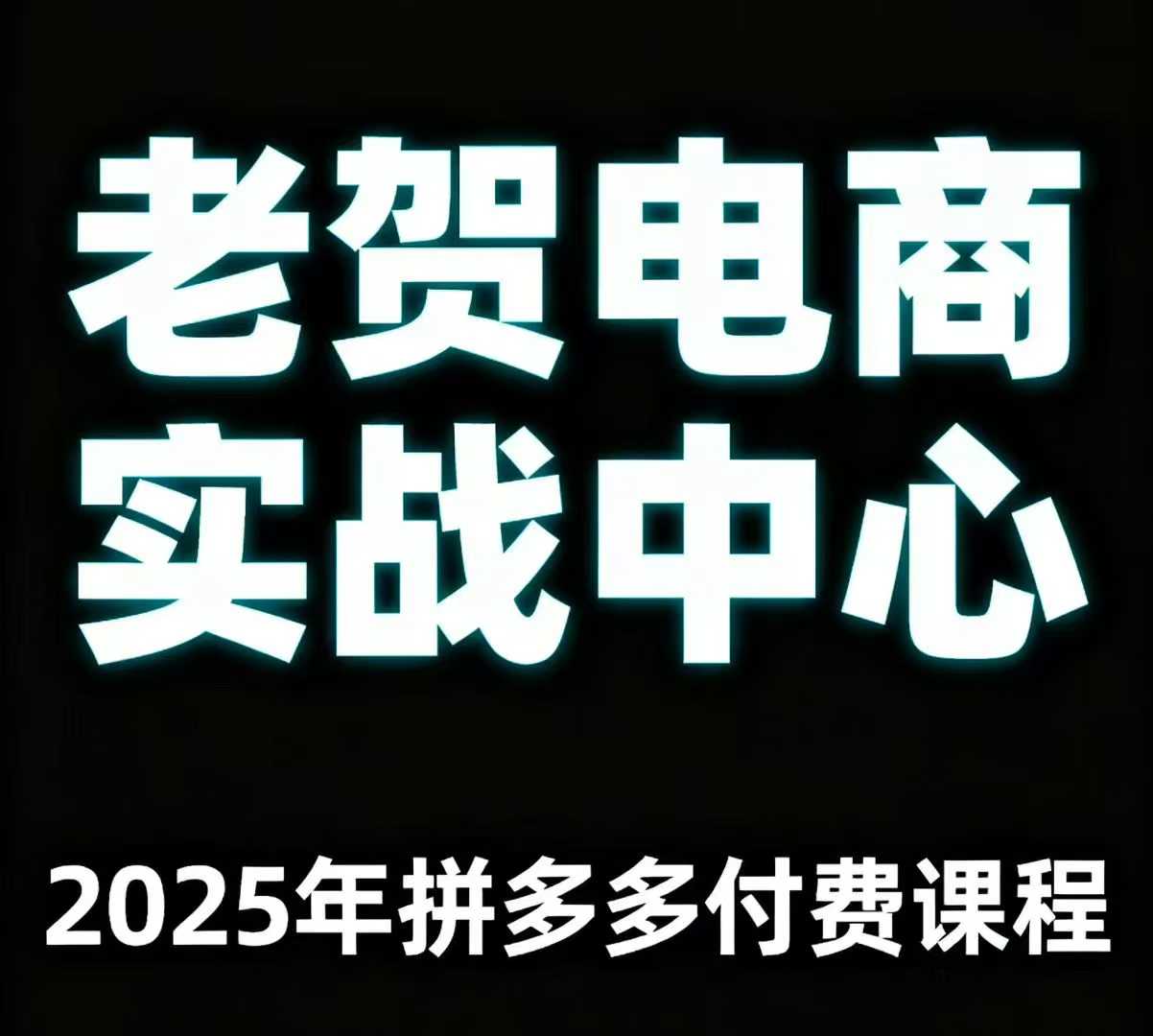 老贺电商2025年拼多多付费课程，用通俗易懂的方法告诉你多多怎么玩-锦宝资源站