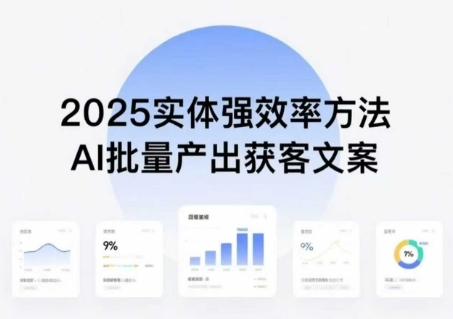 实体强效率方法：AI批量产出获客文案，2025年普通人拥抱AI，实现实体创收-锦宝资源站