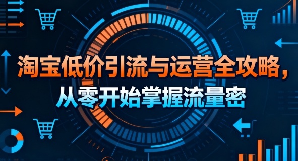 淘宝低价引流与运营全攻略，从零开始掌握流量密码-锦宝资源站