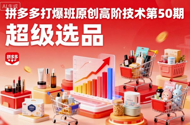 拼多多打爆班原创高阶技术第50期，超级选品-锦宝资源站