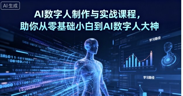 AI数字人制作与实战课程，助你从零基础小白到AI数字人大神-锦宝资源站