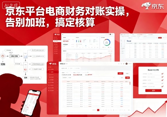 京东平台电商财务对账实操，告别加班，搞定核算-锦宝资源站
