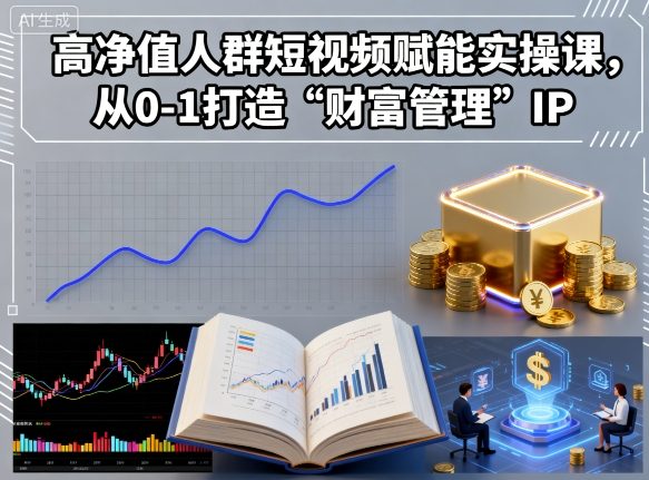 高净值人群短视频赋能实操课，从0-1打造“财富管理”IP-锦宝资源站