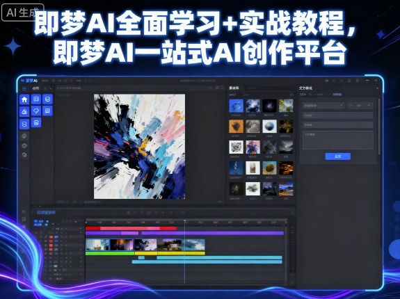 即梦AI全面学习+实战教程，即梦AI一站式AI创作平台-锦宝资源站