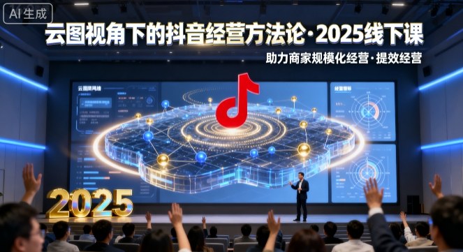 云图视角下的抖音经营方法论，2025线下课，助力商家规模化经营，提效经营（录音+字幕）-锦宝资源站