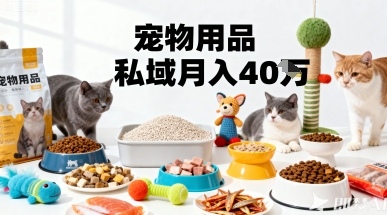 月变现40个！宠物用品私域运营的精准掘金之道玩法-锦宝资源站