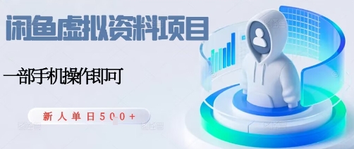 闲鱼虚拟资料项目，每天一小时，新人日入5张-锦宝资源站
