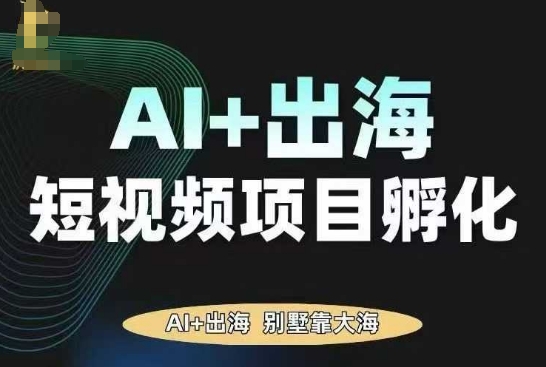 AI·TikTok AI+出海短视频项目孵化，陪你从0-1借助AI实现出海变现-锦宝资源站
