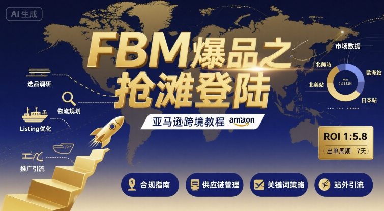 FBM爆品之抢滩登陆-亚马逊跨境教程-锦宝资源站