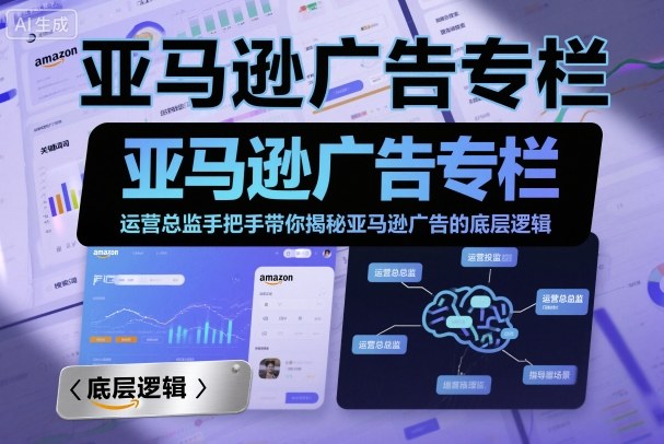 亚马逊广告专栏：运营总监手把手带你揭秘亚马逊广告的底层逻辑-锦宝资源站