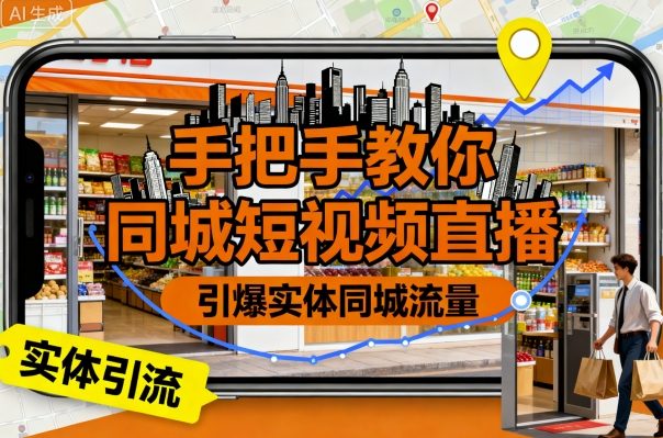 手把手教你同城短视频直播，引爆实体同城流量-锦宝资源站