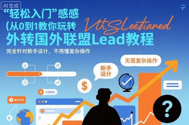 国外联盟賺美刀项目,从0到1教你玩转国外联盟Lead教程,纯新手可操作性100%-锦宝资源站