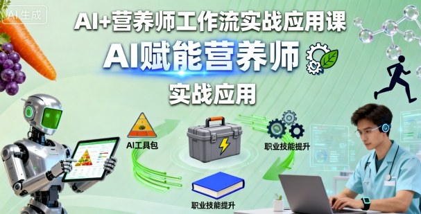 AI+营养师工作流实战应用课，AI赋能营养师-锦宝资源站