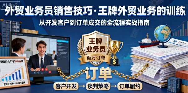外贸业务员销售技巧，王牌外贸业务的训练-锦宝资源站